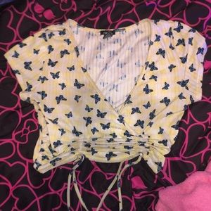 Cute butterfly rue 21 crop top